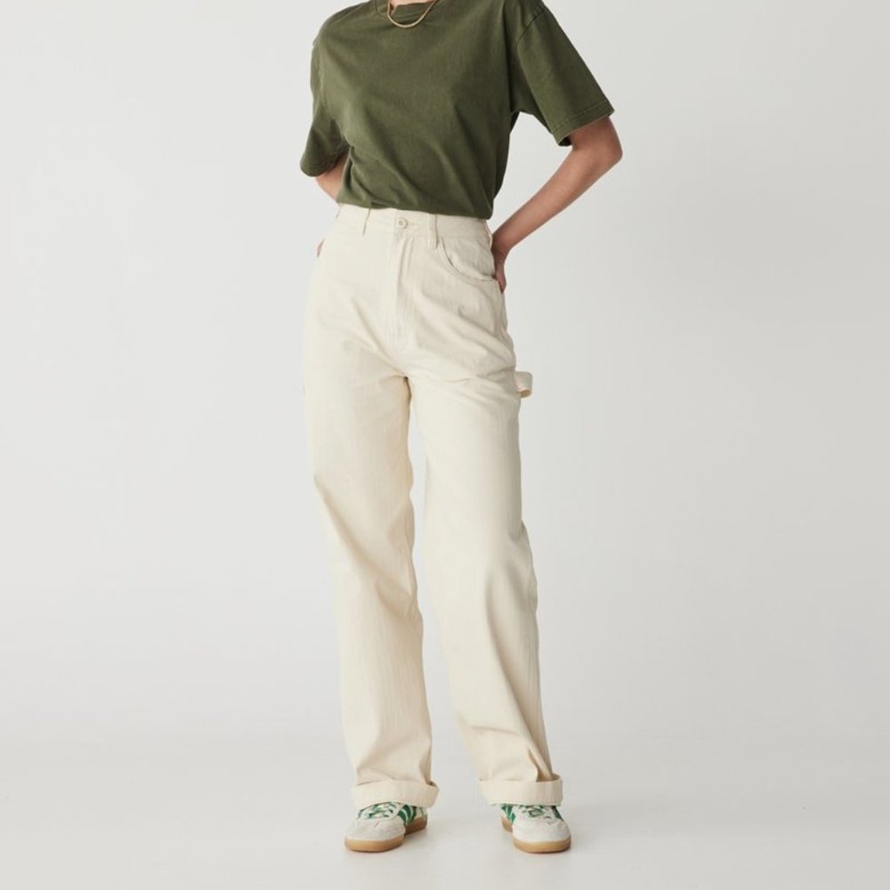 NWT Stan Ray Women's Painter Pants - Natural Color, Herringbone